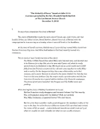 “The Audacity of Peace,” Based on Luke 3:1-6 a Sermon Preached by the Rev