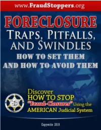 Traps, Pitfalls, and Swindles How to Set Them & How to Avoid Them