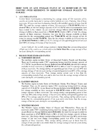 With Reference to Reservoir Storage Bulletin of 05.08.2021)