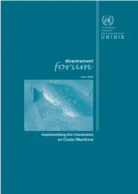 Implementing the Convention on Cluster Munitions