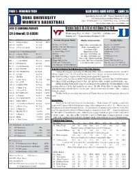 2011-12 WBB Game Notes