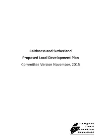 Caithness and Sutherland Proposed Local Development Plan Committee Version November, 2015