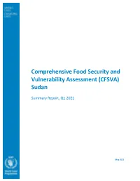 Comprehensive Food Security and Vulnerability Assessment (CFSVA) Sudan
