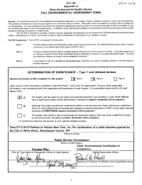 Full Environmental Assessment Form