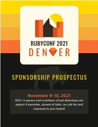 Sponsorship Prospectus