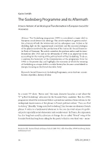 The Godesberg Programme and Its Aftermath