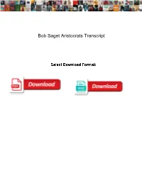 Bob Saget Aristocrats Transcript