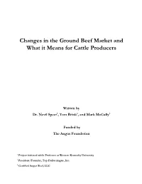 Changes in the Ground Beef Market and What It Means for Cattle Producers