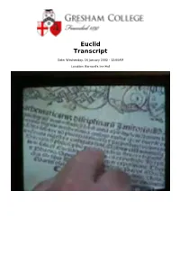 Euclid Transcript
