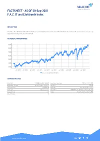 FACTSHEET - AS of 29-Sep-2021 F.A.Z