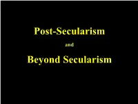 The Three Elements of the Secularization Thesis