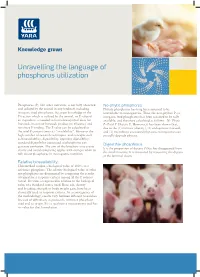 Unravelling the Language of Phosphorus Utilization