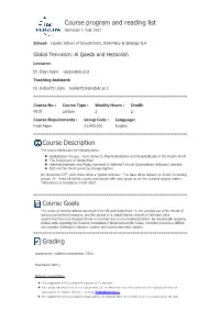 Course Description Course Goals Grading Course Program And
