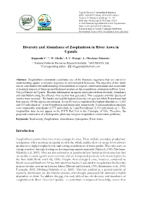 Diversity and Abundance of Zooplankton in River Aswa in Uganda