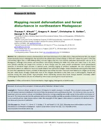 Mapping Recent Deforestation and Forest Disturbance in Northeastern Madagascar