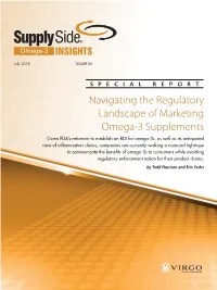 Navigating the Regulatory Landscape of Marketing Omega-3 Supplements