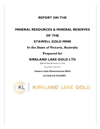 Report on the Mineral Resources & Mineral