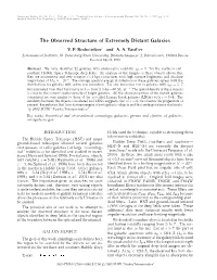 The Observed Structure of Extremely Distant Galaxies