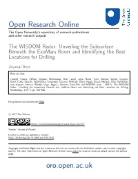 The WISDOM Radar: Unveiling the Subsurface Beneath the Exomars Rover and Identifying the Best Locations for Drilling