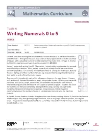 Writing Numerals 0 to 5 PK.CC.2