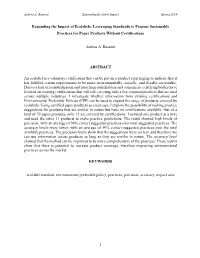 1 Expanding the Impact of Ecolabels: Leveraging Standards to Propose Sustainable Practices for Paper Products Without Certificat
