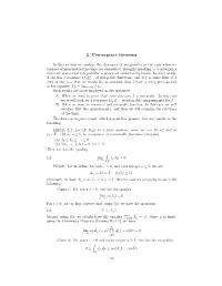 2. Convergence Theorems
