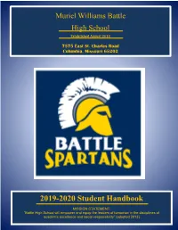 2019-20 Student Handbook