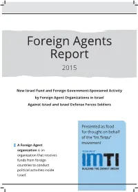 Foreign Agents Report 2015
