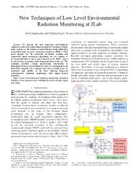 New Techniques of Low Level Environmental Radiation Monitoring at Jlab
