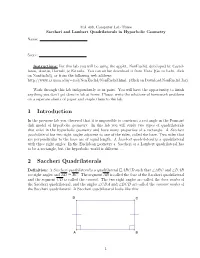 Saccheri and Lambert Quadrilateral in Hyperbolic Geometry