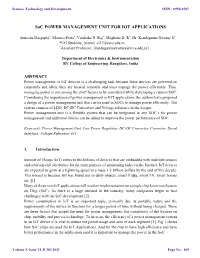 Soc POWER MANAGEMENT UNIT for IOT APPLICATIONS
