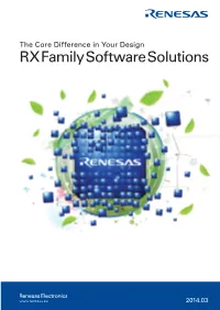The Core Difference in Your Design RX Family Software Solutions