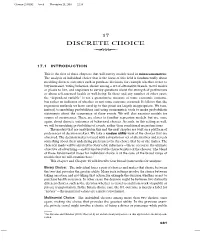 Discrete Choice Models and Methods.2