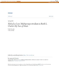 Multiperspectivalism in Ruth L. Ozeki's My Year of Meats Keiko Narisako College of Dupage