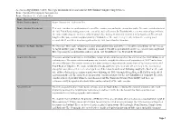 View Preliminary Assessment Report Appendix D Assessment Summary