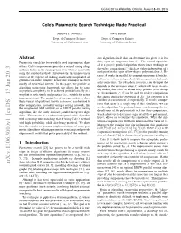 Cole's Parametric Search Technique Made Practical