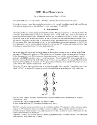 DMA - Direct Memory Access