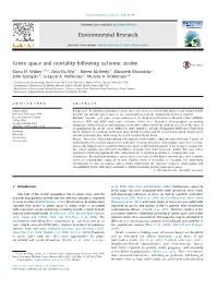 Green Space and Mortality Following Ischemic Stroke
