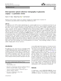 Intra-Operative Optical Coherence Tomography in Glaucoma Surgery—A Systematic Review