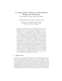 Leveraging Entity Linking by Contextualized Background Knowledge a Case Study for News Domain in Italian