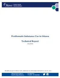 Problematic Substance Use in Ottawa Technical Report
