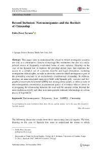 Beyond Inclusion: Non-Monogamies and the Borders of Citizenship