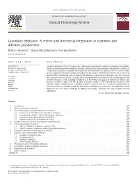 Grandiose Delusions: a Review and Theoretical Integration of Cognitive and Affective Perspectives