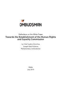 Reflections on the White Paper 'Towards the Establishment of The