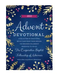 Advent Reflections for the Cooperative Baptist Fellowship of Arkansas