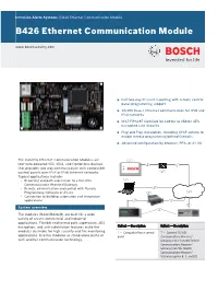 B426 Ethernet Communication Module B426 Ethernet Communication Module