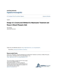 Design of a Constructed Wetland for Wastewater Treatment and Reuse in Mount Pleasant, Utah