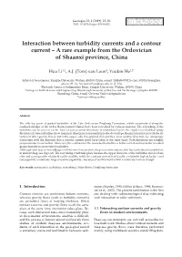 Interaction Between Turbidity Currents and a Contour Current – a Rare Example from the Ordovician of Shaanxi Province