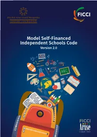 Model Self-Financed Independent Schools Code Version 2.0 Foreword Foreword FICCI Arise