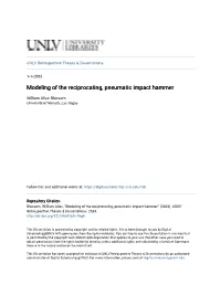 Modeling of the Reciprocating, Pneumatic Impact Hammer